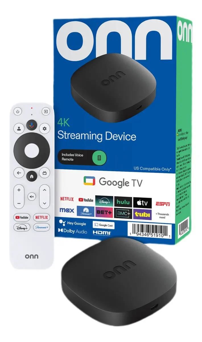 DISPOSITIVO DE STREAMING GOOGLE WATCH ONN GOOGLE TV 4K BOX